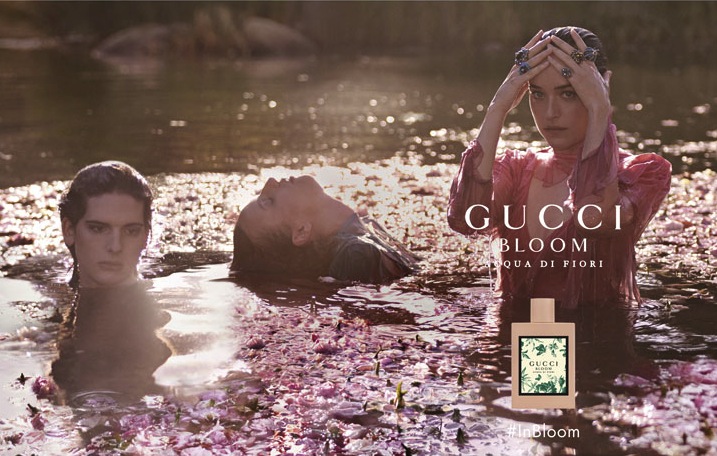 Gucci Bloom Acqua Di Fiori tựa như một thác nước ngập tràn hương hoa cỏ thơm mát. Đó cũng là hình ảnh chiến dịch quảng bá của thương hiệu.